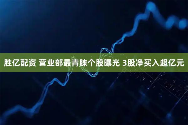胜亿配资 营业部最青睐个股曝光 3股净买入超亿元