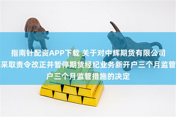 指南针配资APP下载 关于对中辉期货有限公司天津营业部采取责令改正并暂停期货经纪业务新开户三个月监管措施的决定